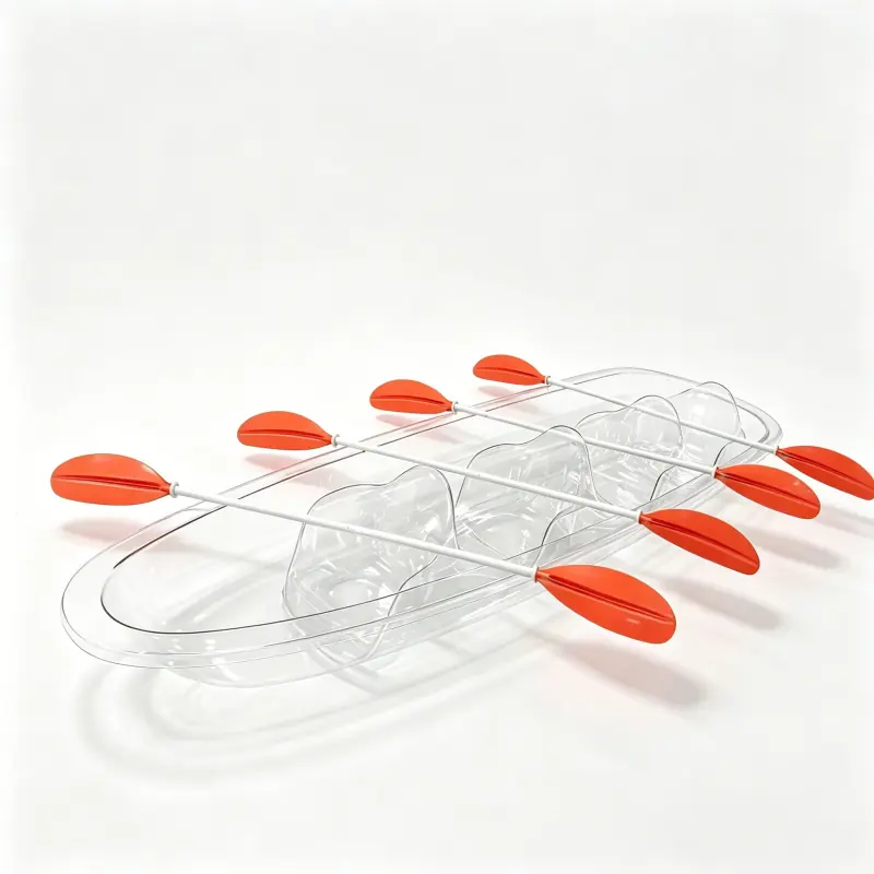 Clear four-seat kayak product view